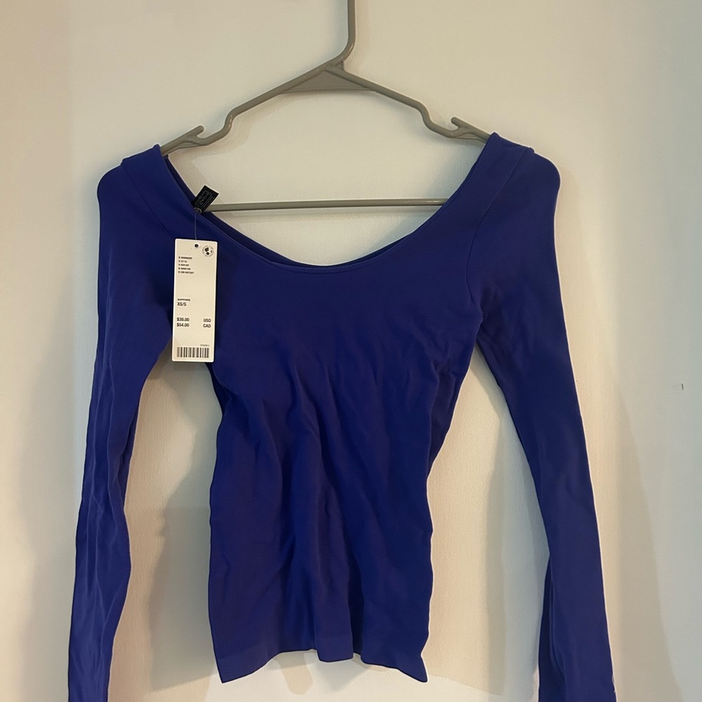 Urban Outfitters Royal Blue Long Sleeve out from under top